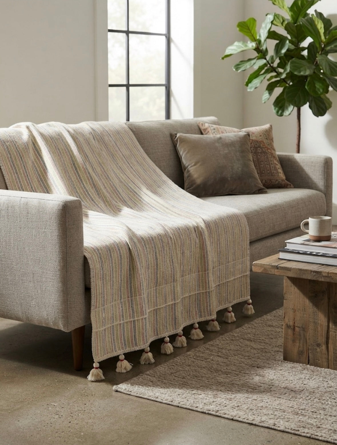 Multi Tusseled Premium Throw