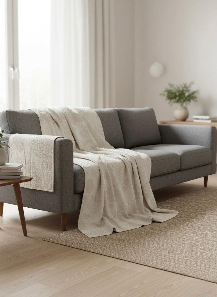 Self Jacquard Sofa Throw – 50×70 inches