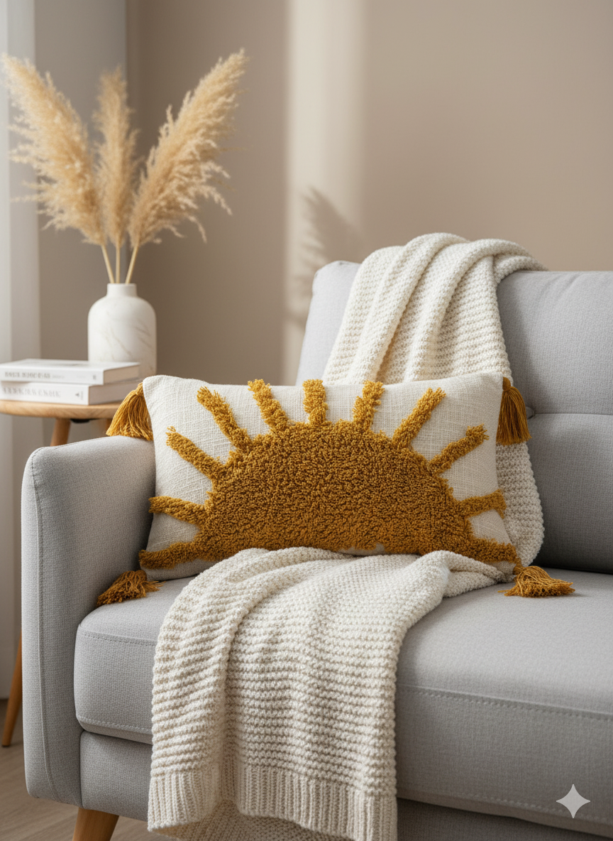 Sunrise Tufted Cushion Cover 12x20