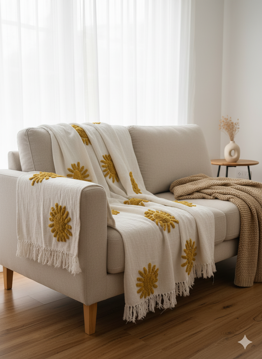 Sunrise Tufted Sofa Throw