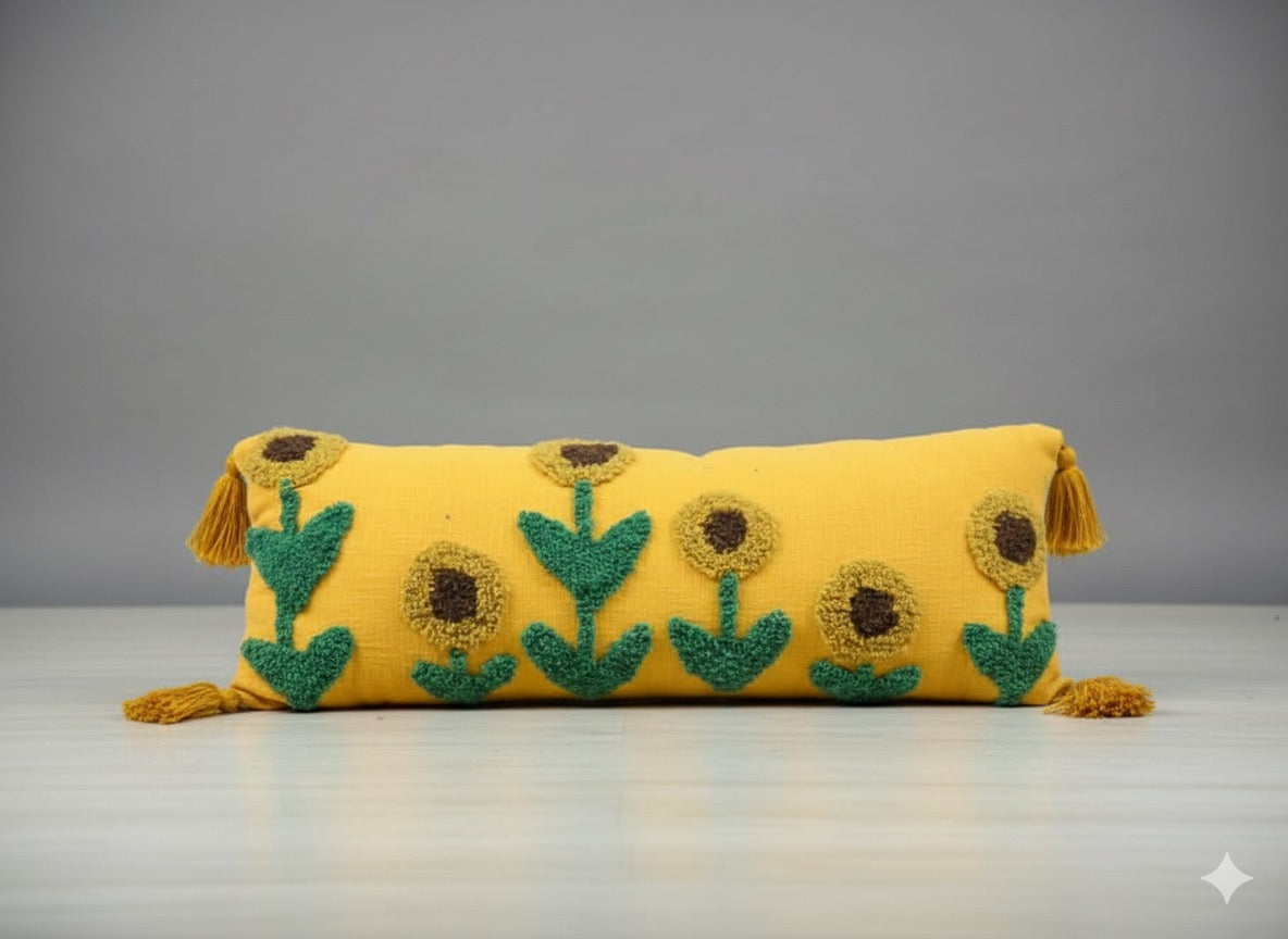 Sunflower Mustard Lumbar Cushion