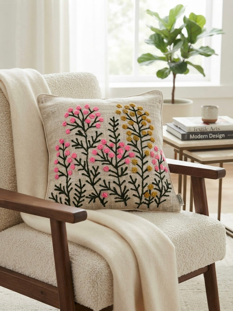 Mystic Embroidered Cushion Cover 16*16