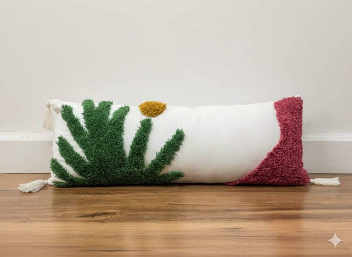 Green Leaf Lumbar Cushion