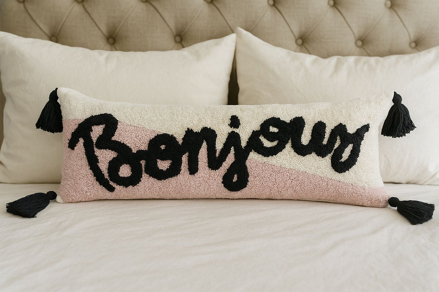 Fully Tufted "Bonjour" Lumbar Cushion