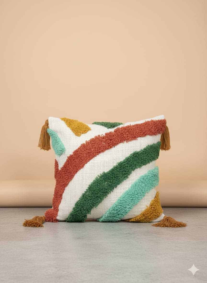 Rainbow 2 Tufted Cushion Cover