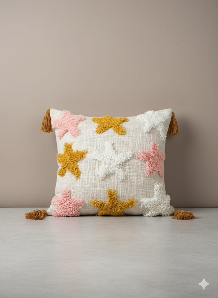 Star Tufted Cushion Cover