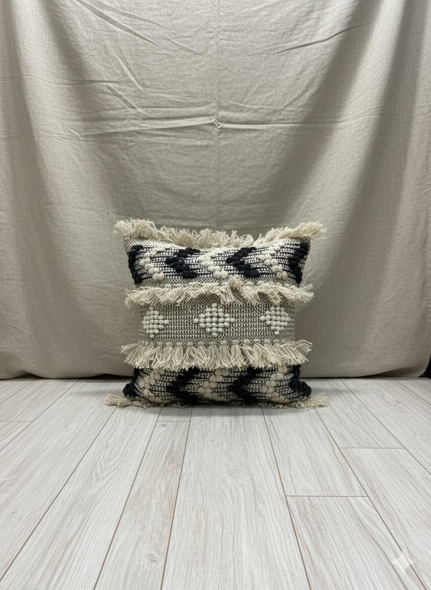 Black Diamond Boho Cushion Cover