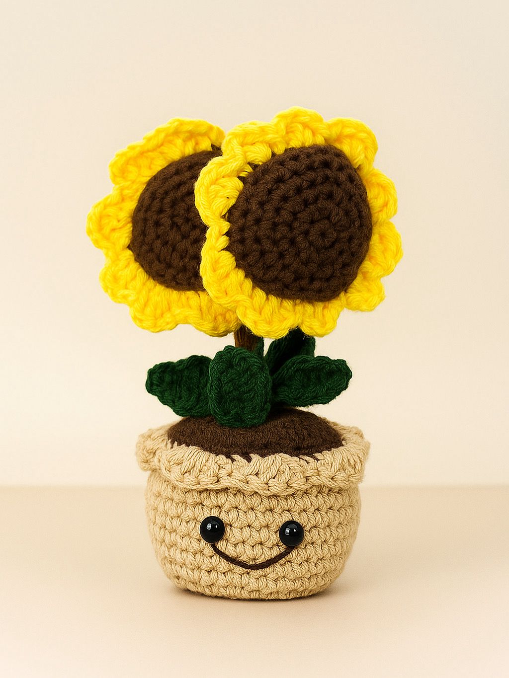 Crochet Sunflower Planter β 12 Inches