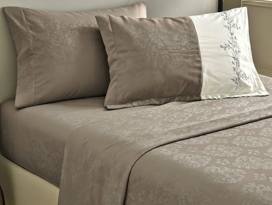 Rust Bliss Embroidered Bedsheet – King Size (108 x 108 inches)