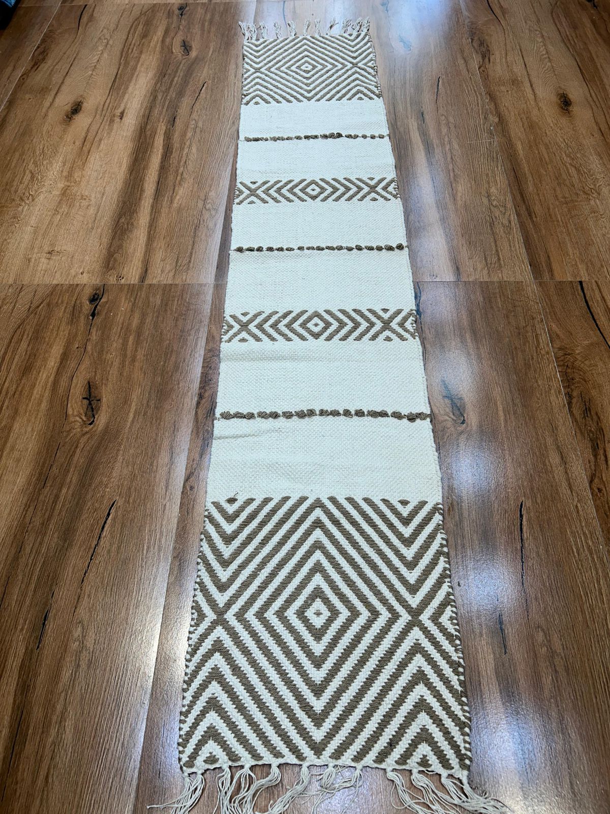 Black Zigzag Boho Table Runner