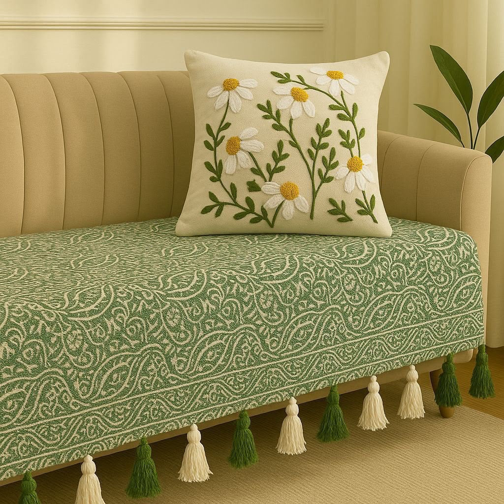 Green Heritage Sofa Cover