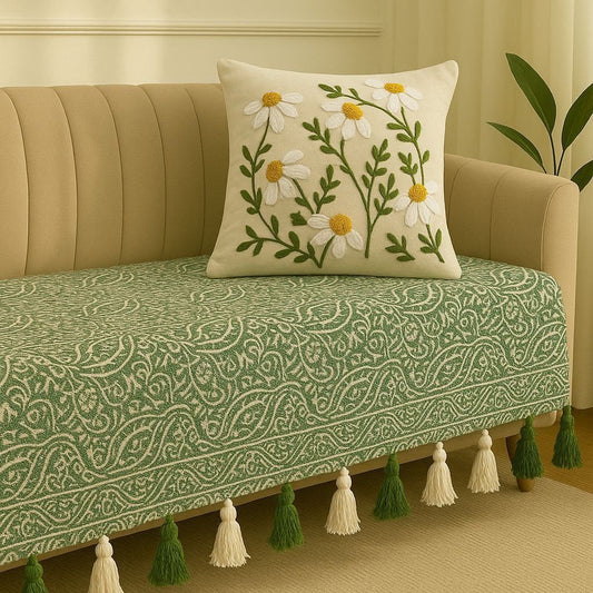 Green Heritage Sofa Cover
