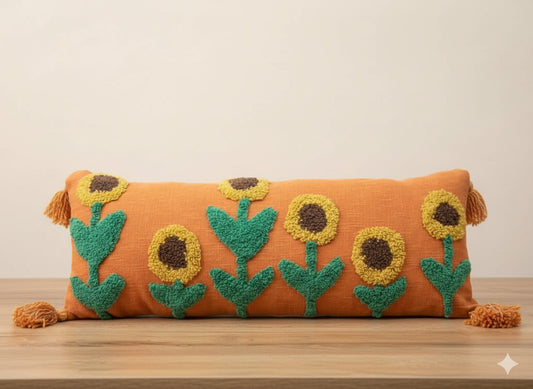 Sunflower Rust Lumbar Cushion