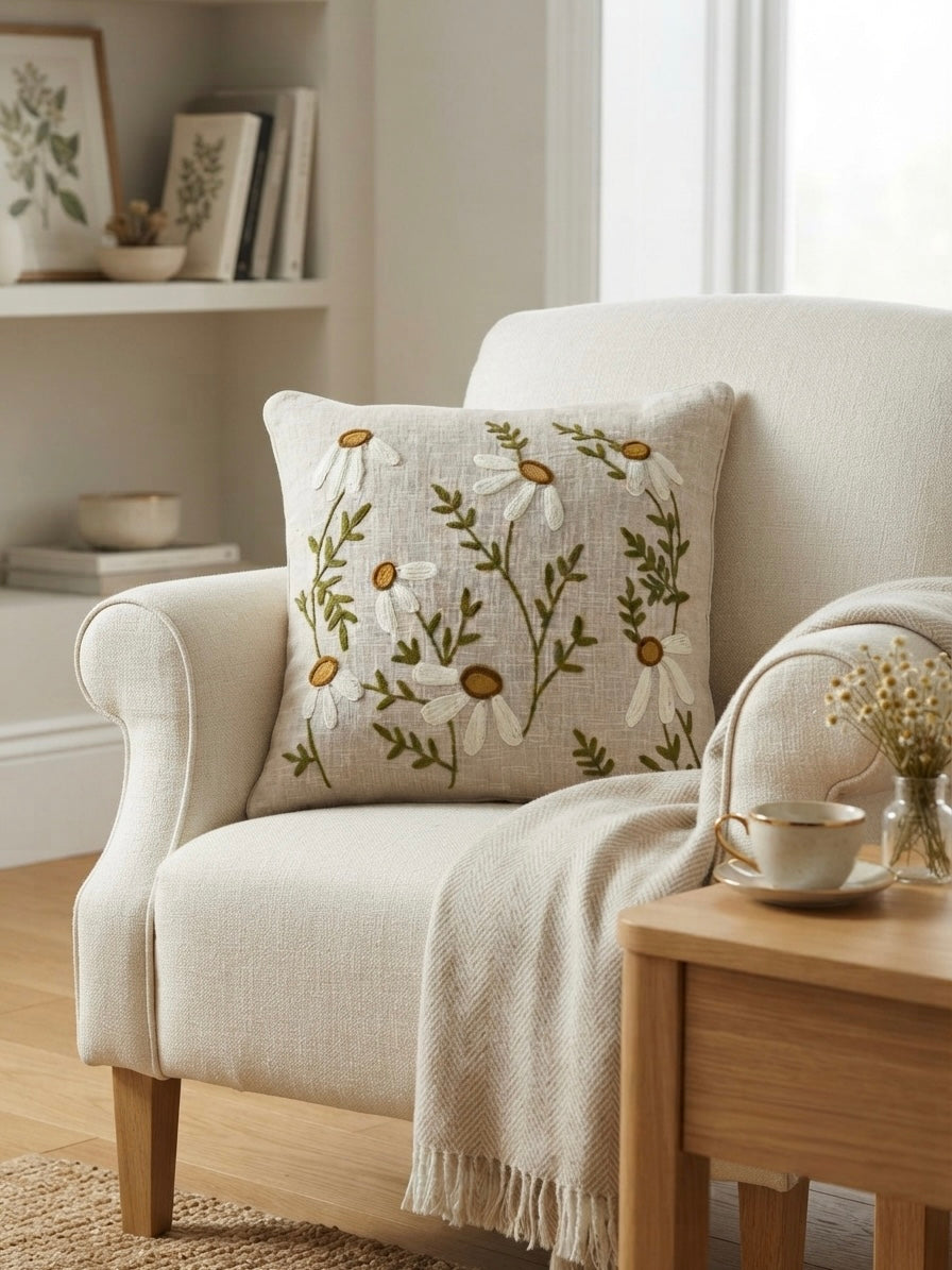 Divine Embroidered Cushion Cover 24” x 24”