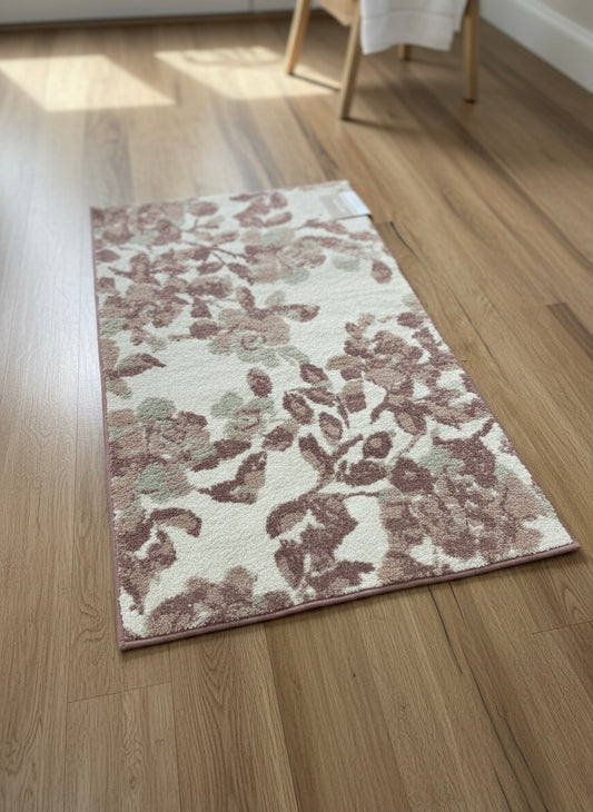Floral Anti-Slip Microfiber Rug – 27×45 Inches