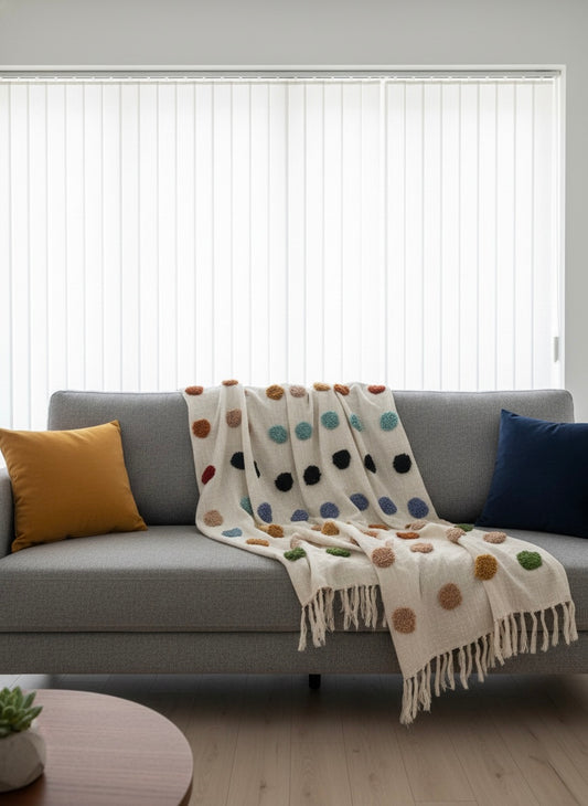 Bubble Tufted Sofa Throw