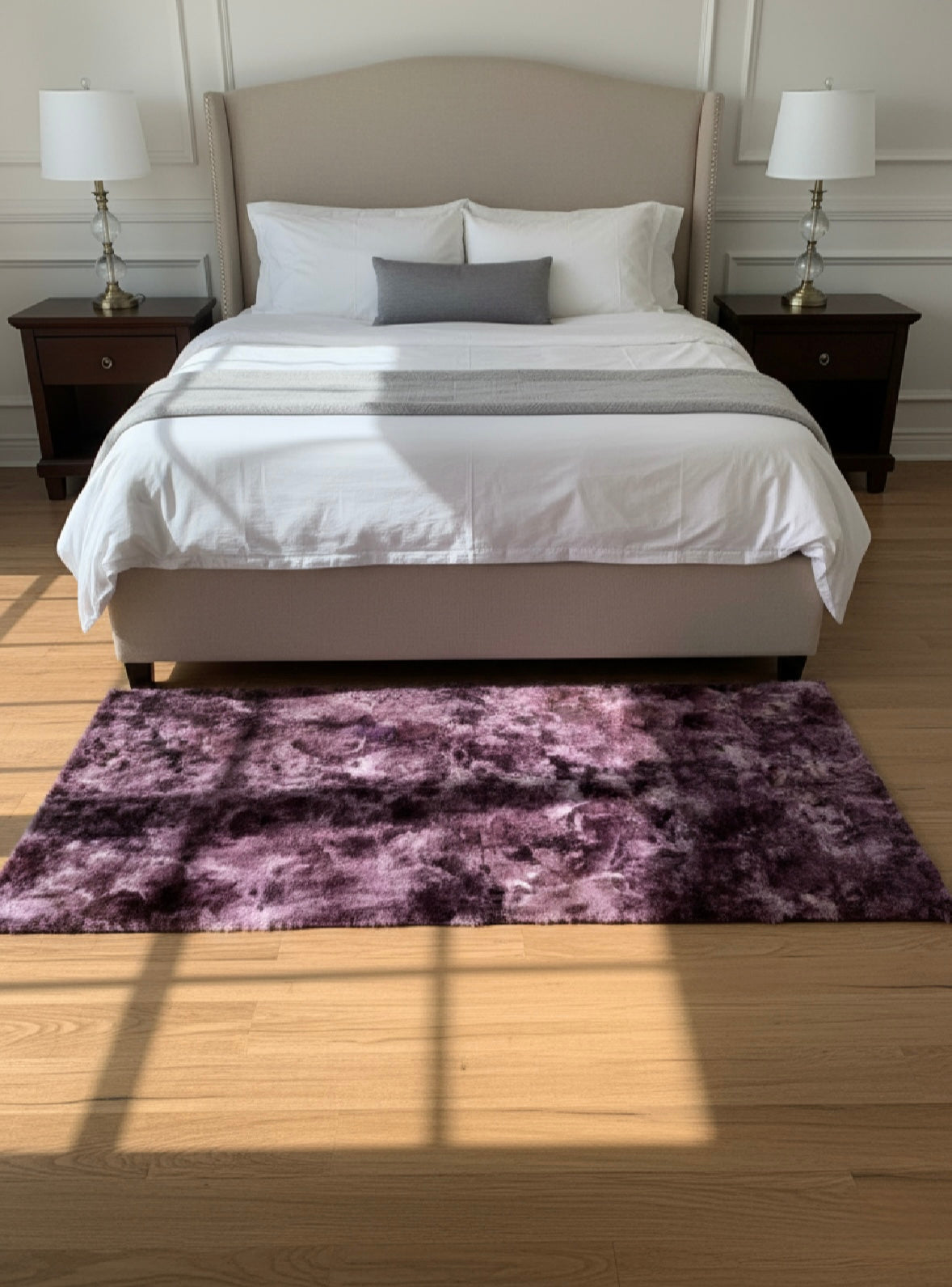 Textured Purple Rabbit Fur Rug 4*6