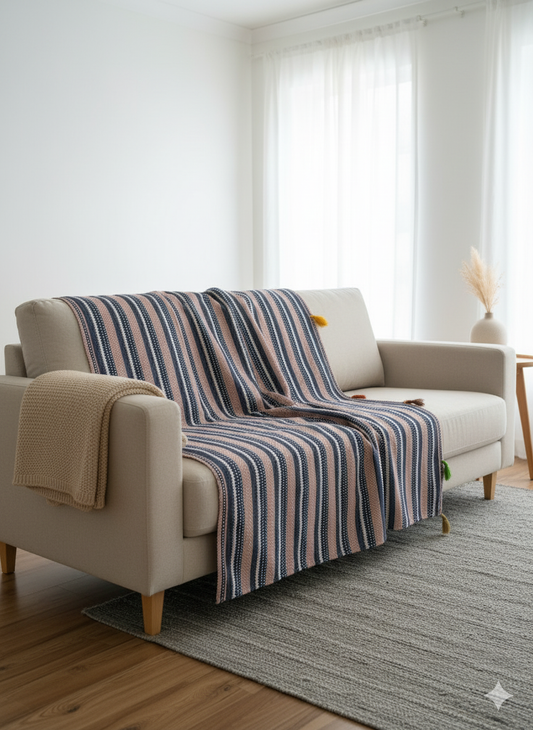 Mini Jacquard Tufted Sofa Throw