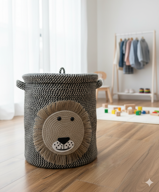 Tiger Cotton Rope Laundry Basket