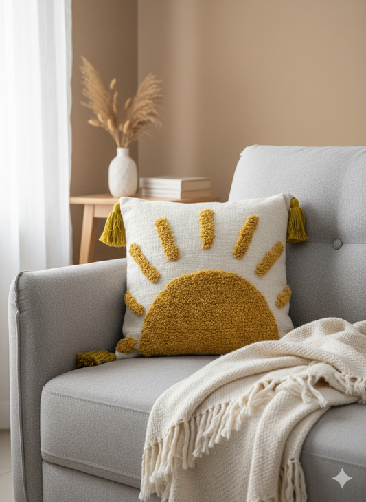 Sunrise Tufted Cushion Cover 12*12
