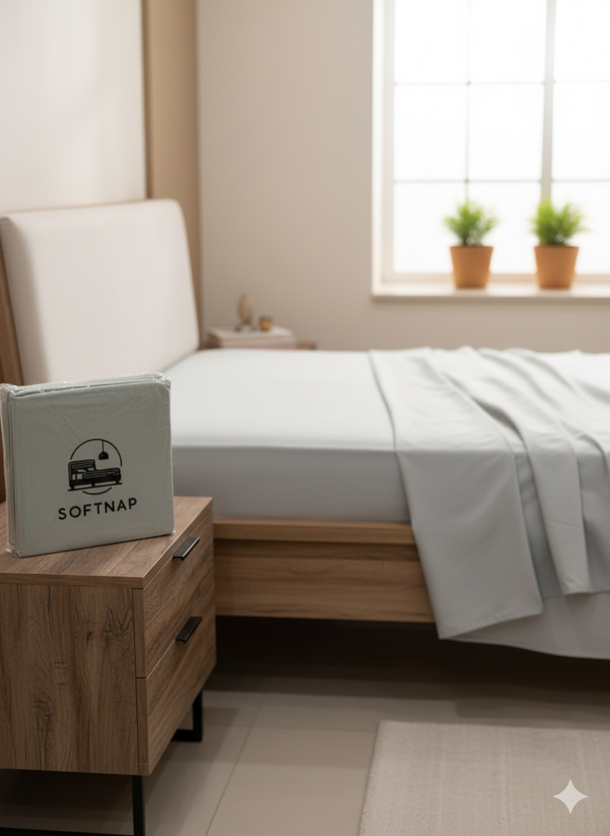 Solid Mint Green Fitted Bedsheet