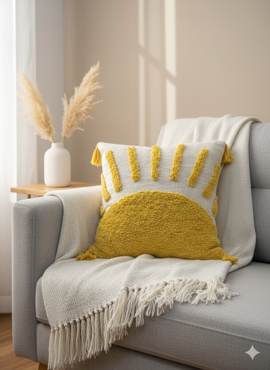 Sunrise Tufted Cushion Cover 24" x 24"