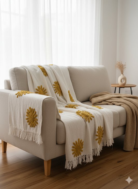 Sunrise Tufted Sofa Throw