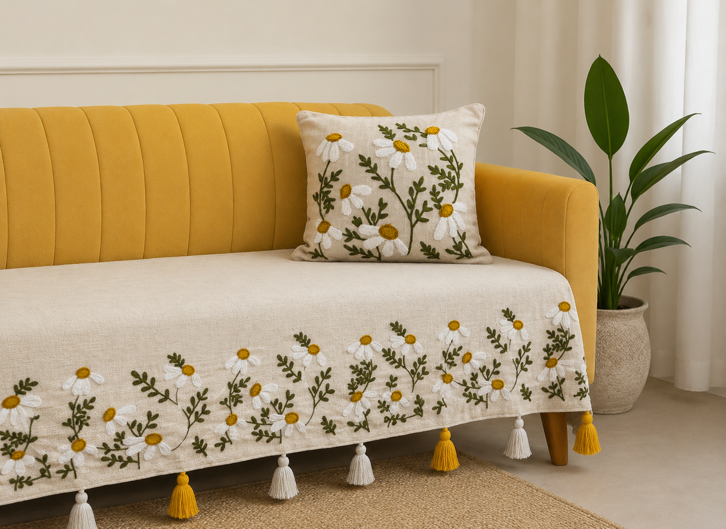 Divine Embroidered Sofa Cover