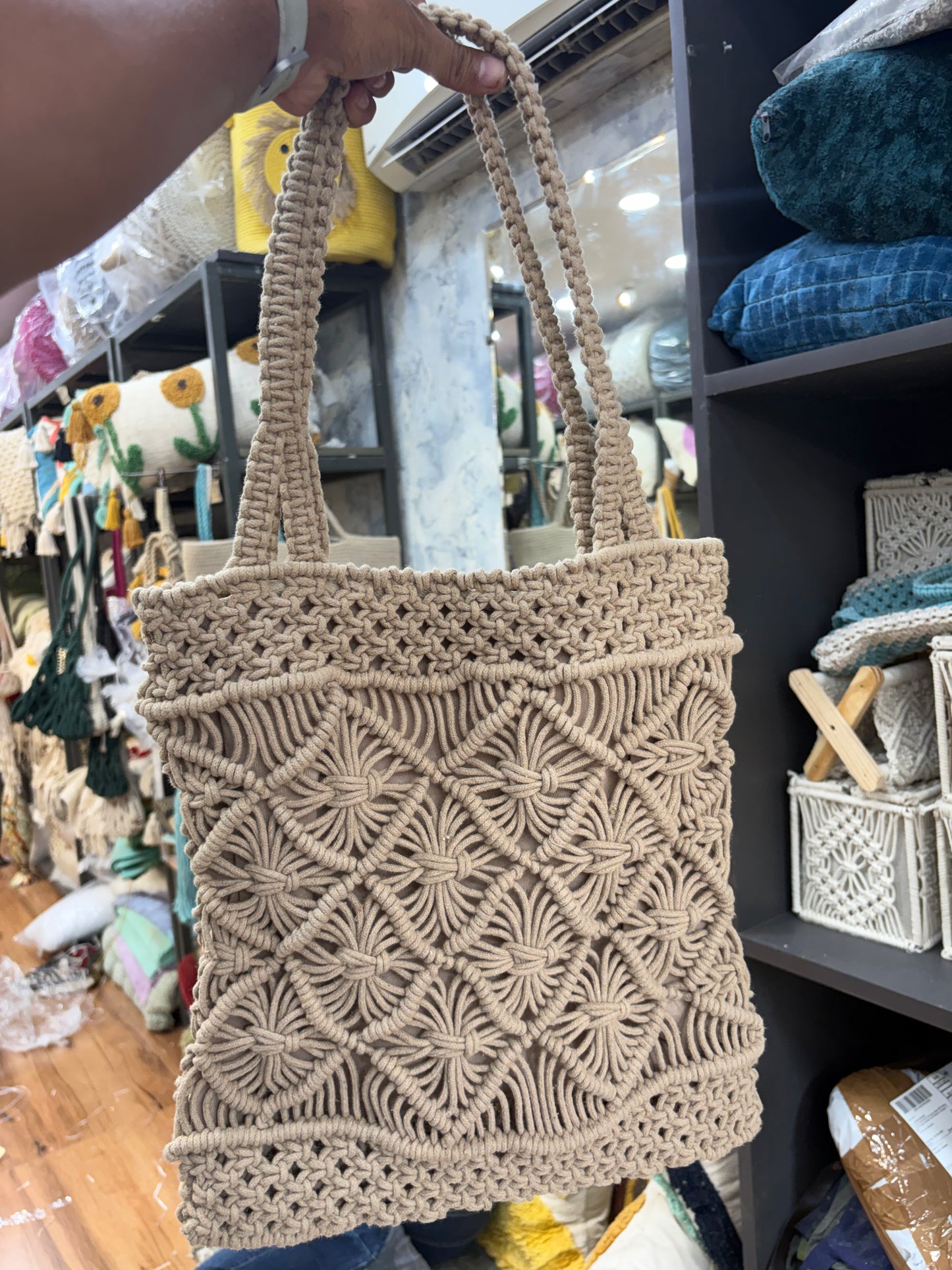 Macrame Beige Handbag