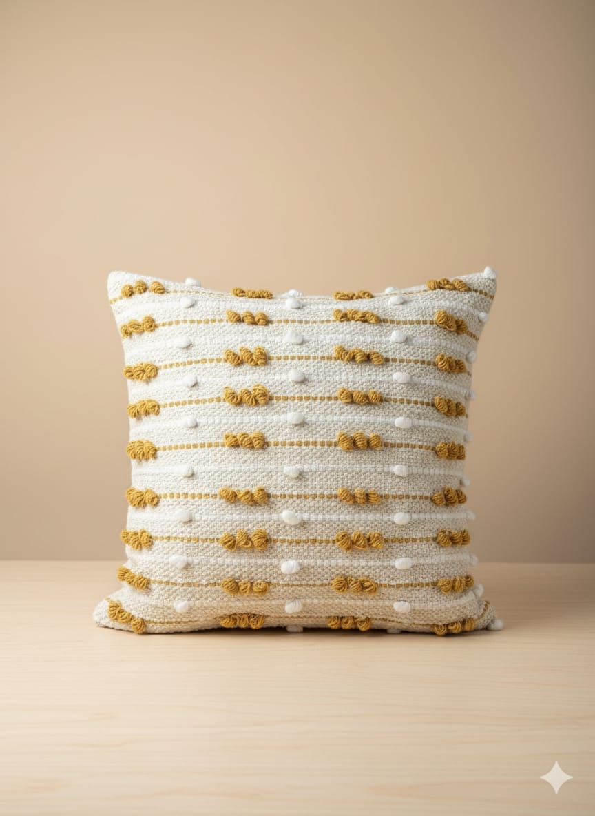 Mustard Dot Boho Cushion Cover